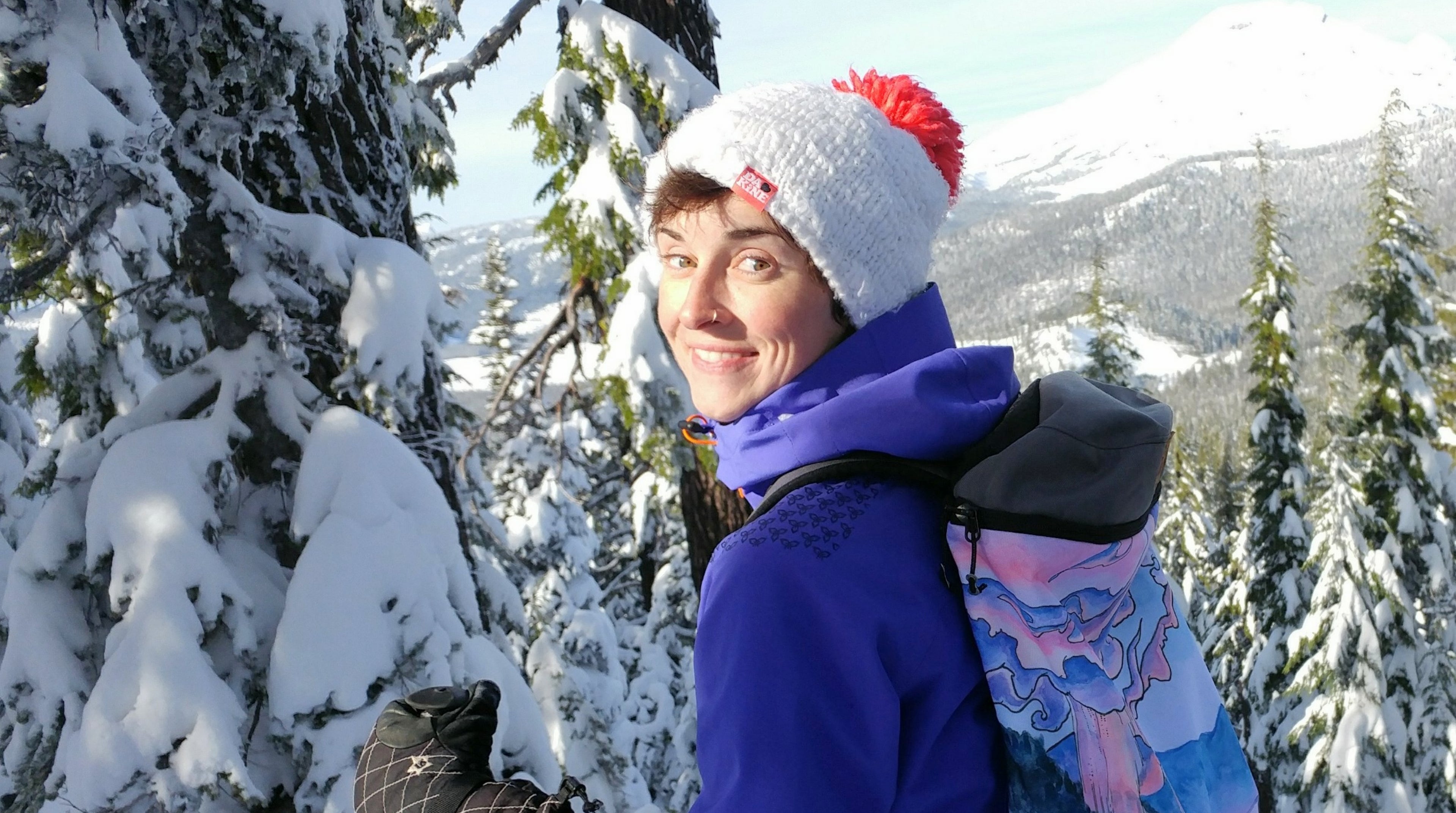 Free Range Equipment Featured Artist Christina McKeown. Alpine inspired artist collaboration backpacks, canvas series. Made to order in Bend, Oregon.