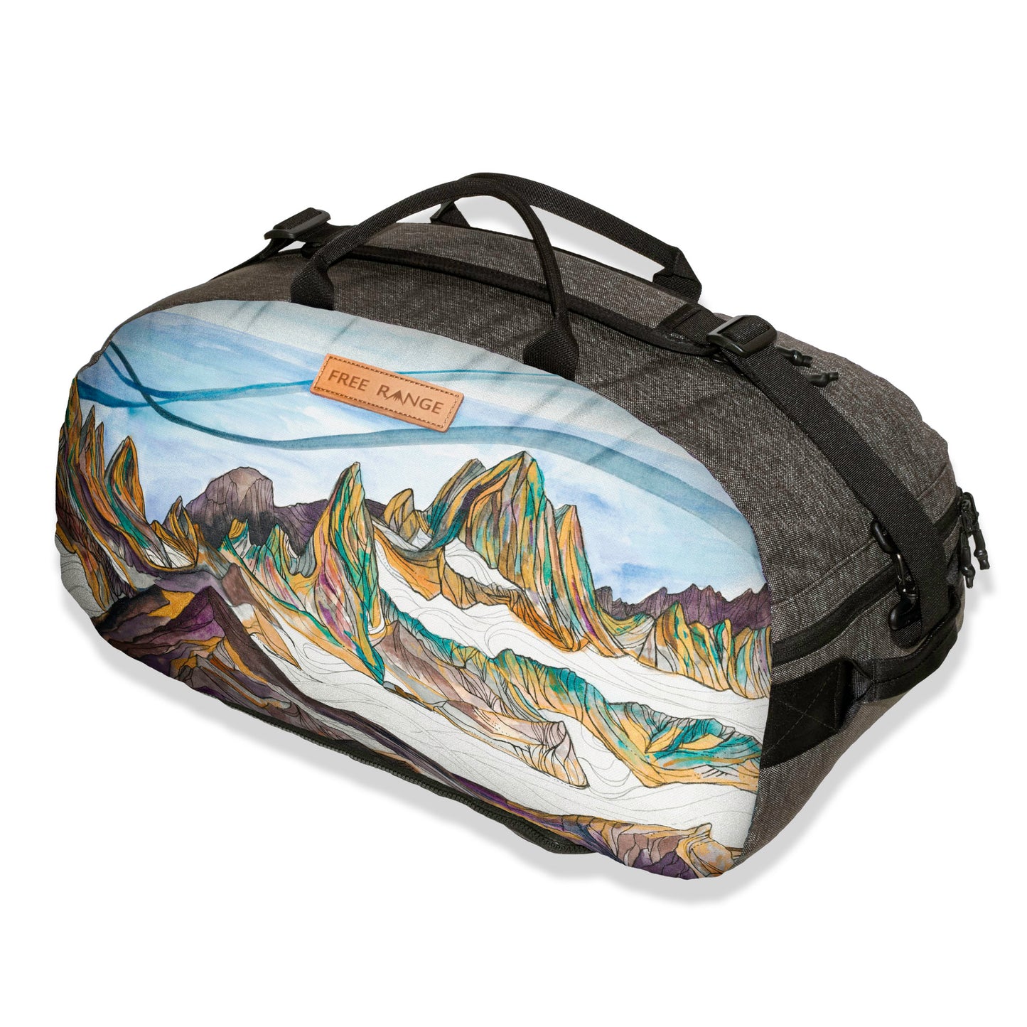 duffel bag with artwork