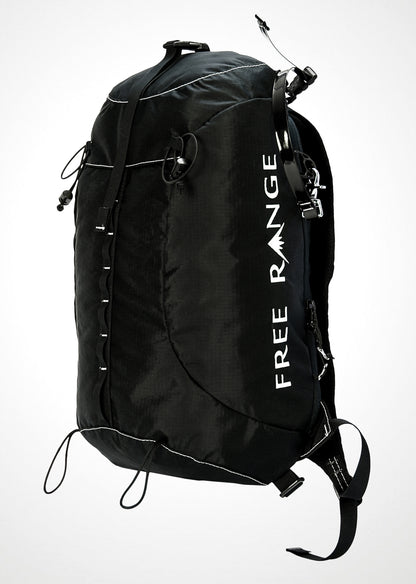 Free Range Equipment Raven backpack. Light, durable, simple, functional backpack to get you high in the alpine. Made in Bend, OR