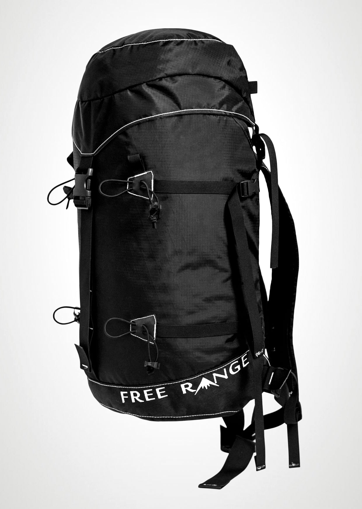 Free Range Equipment Big Medicine backpack. Light, durable, simple, functional backpack to get you high in the alpine. Made in Bend, OR.